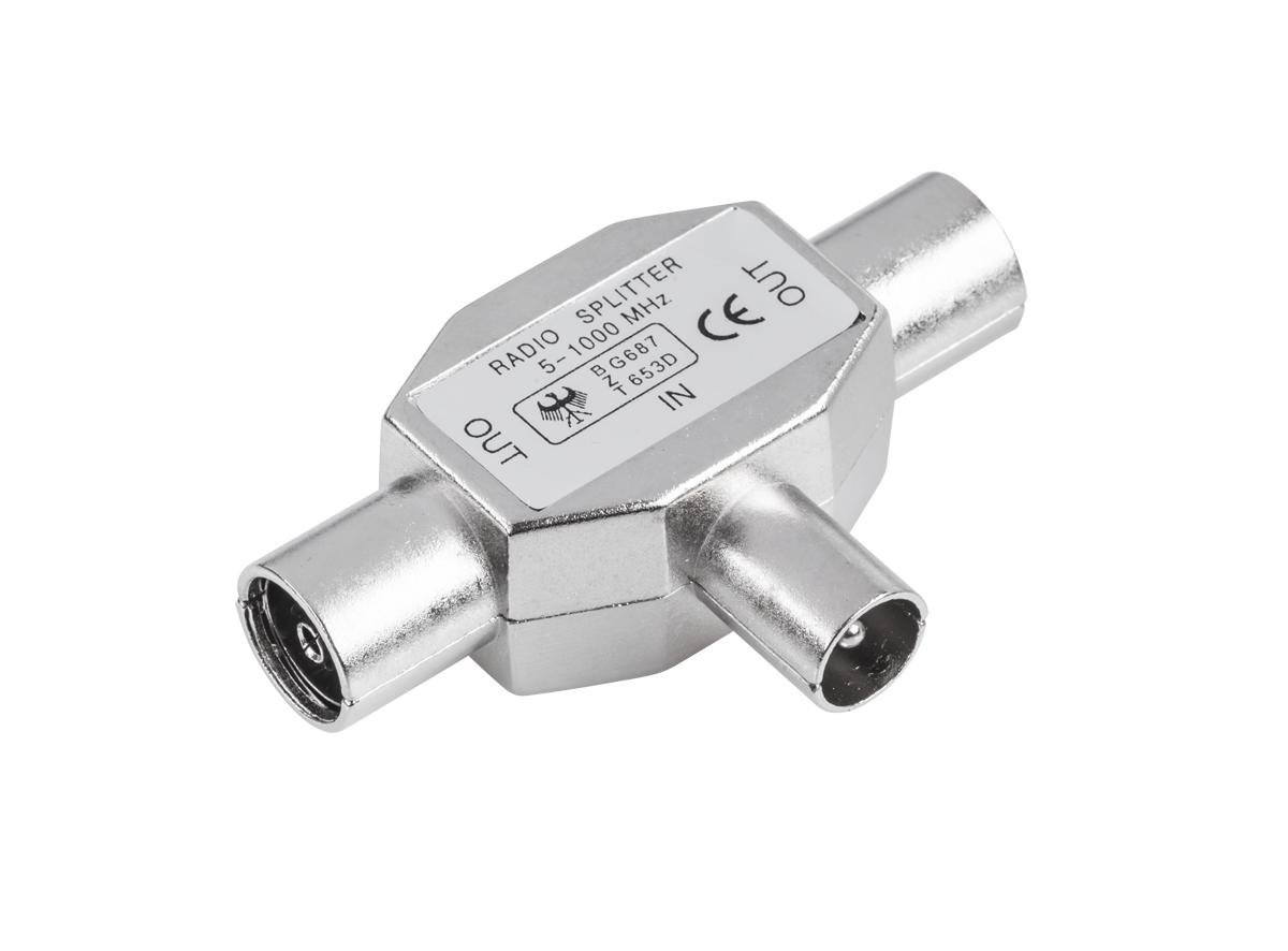 LP ZLA0362 Złącze trójnik TV wtyk - 2 x gniazdo metal LEC-ZLA0362