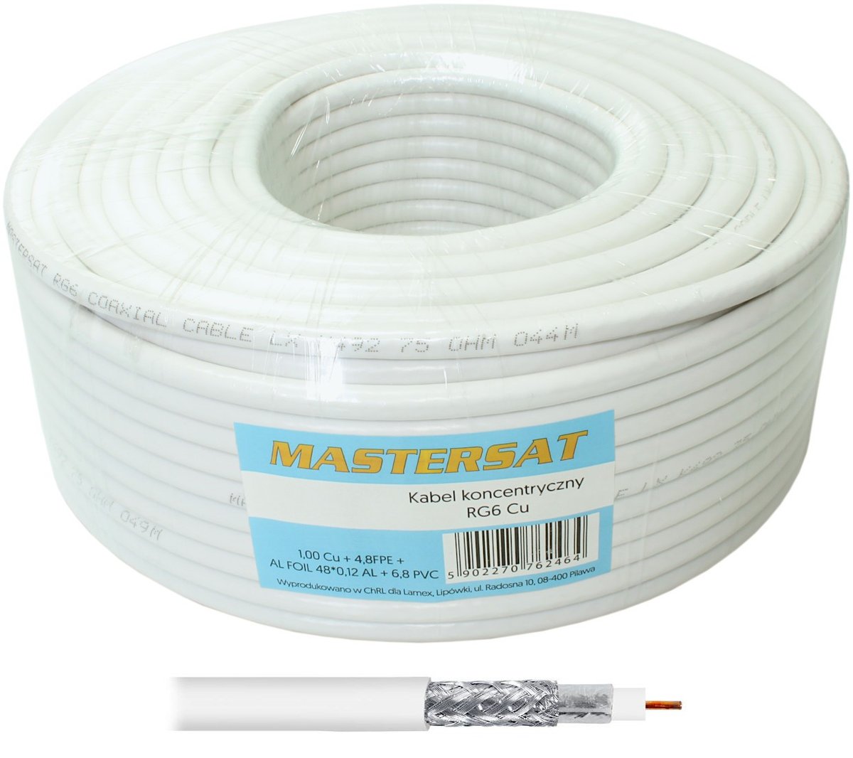 Kabel koncentryczny 1Cu 48x0,12AL 50m