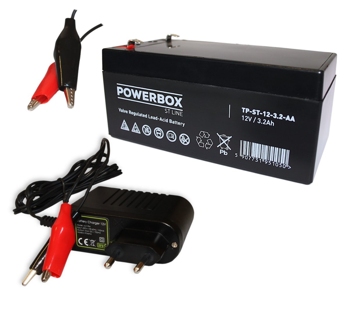 Akumulator żelowy AGM 12V 3,2Ah + ŁADOWARKA PW