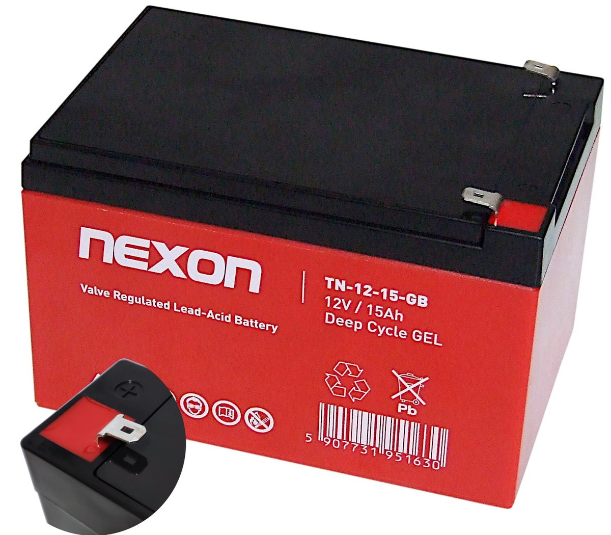Techtru Akumulator żelowy NEXON 15-12 T2 (12V 15Ah)