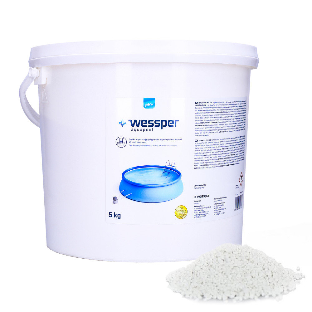 Regulator pH wody basenowej, Wessper, PH+ Balancer 5kg, granulki