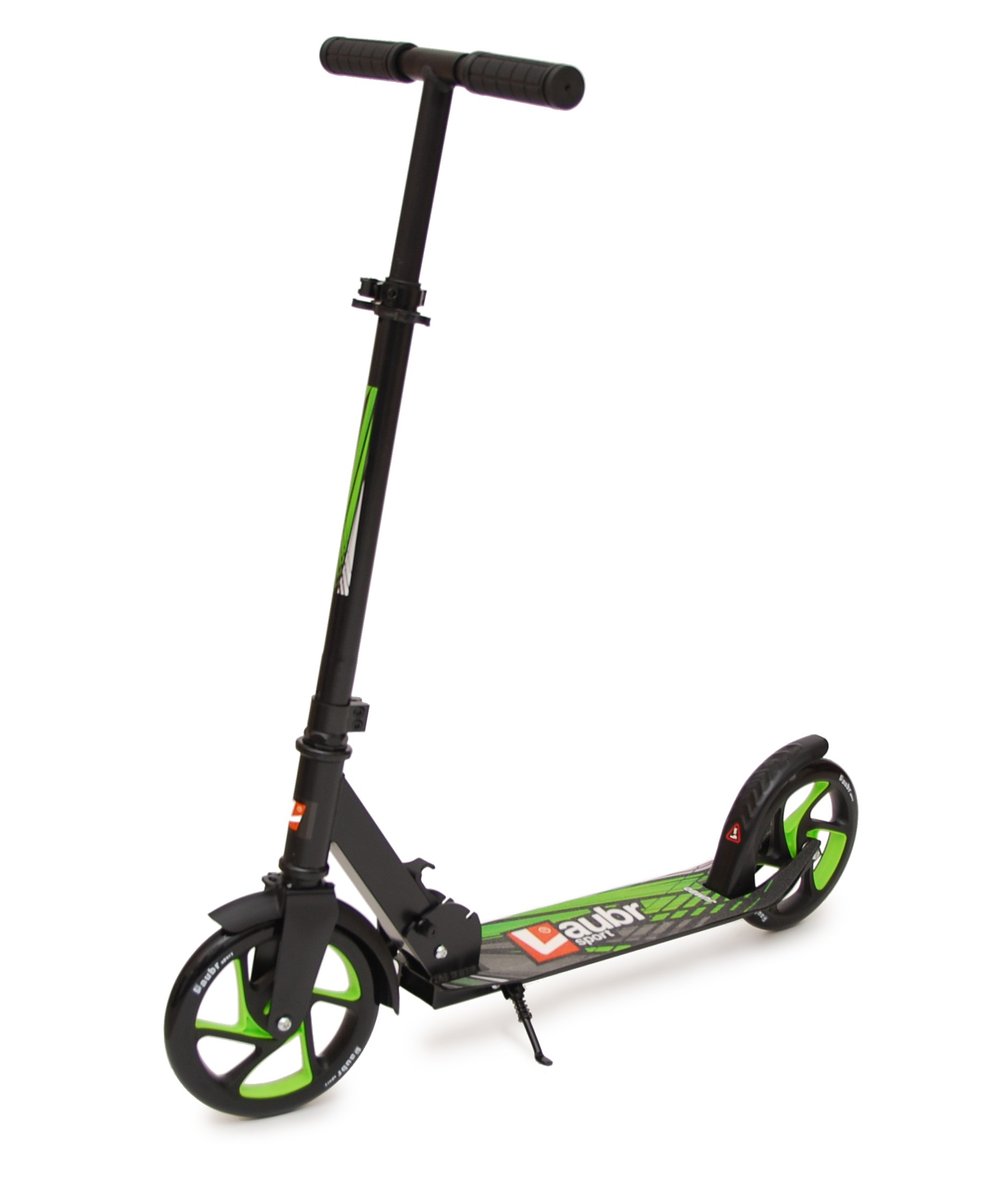 LAUBR SPORT - Duża hulajnoga 2-kołowa JUMBO Style GREEN 200 mm