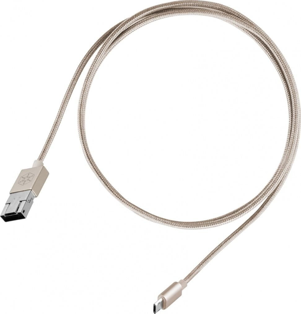 Фото - Кабель SilverStone Kabel USB  USB-A - microUSB 1 m Złoty  (52013)