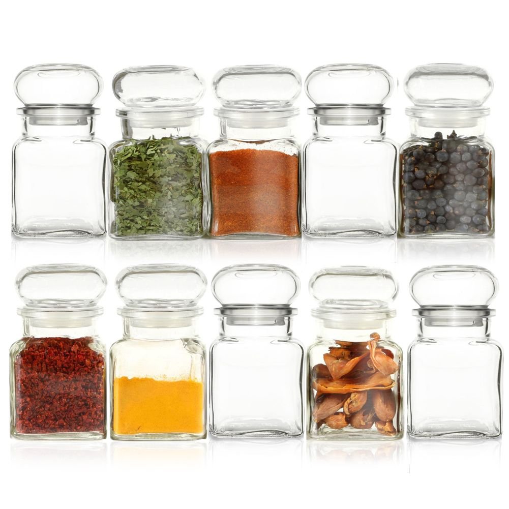 Orion Pojemnik szklany na przyprawy do przypraw kuchenny zestaw pojemników 120 ml, 10 sztuk
