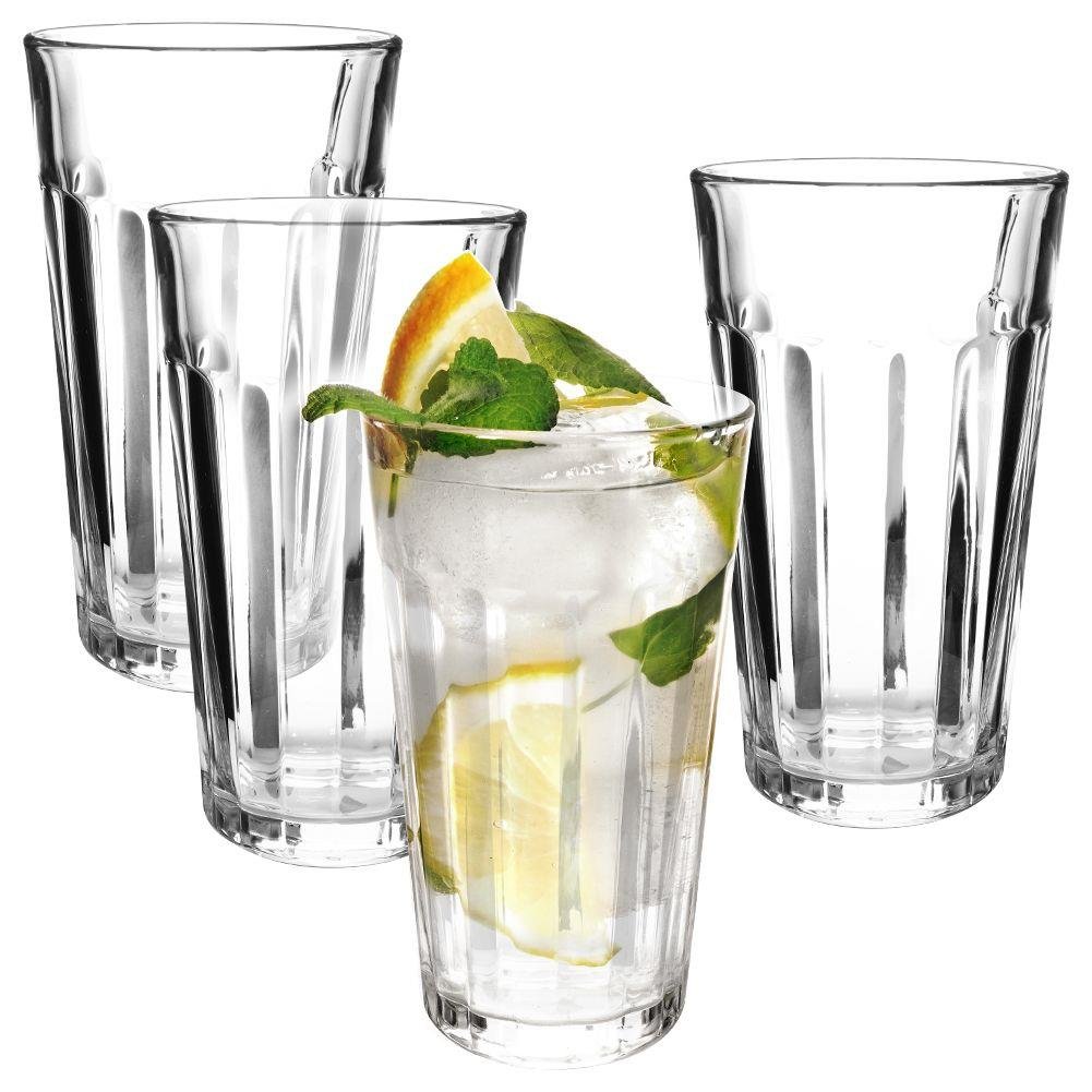 Atmós Fera Szklanka szklanki do wody napojów soku drinków zestaw komplet szklanek 4 sztuki 350 ml