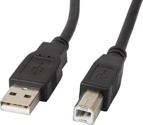 LANBERG Kabel USB KABEL USB-A M >USB-B M 2.0 1M CZARNY CA-USBA-10CC-0010-BK