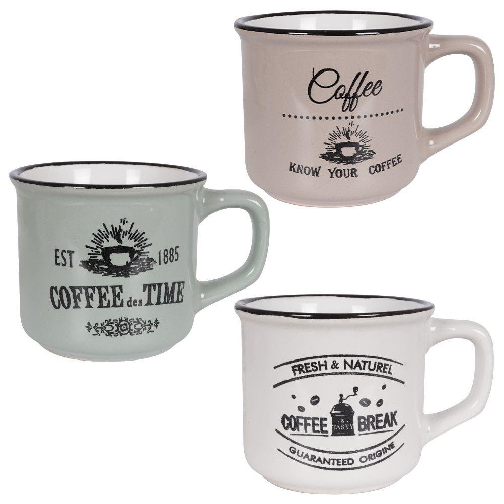 3-częściowy komplet kubków ceramicznych Coffee, 180 ml