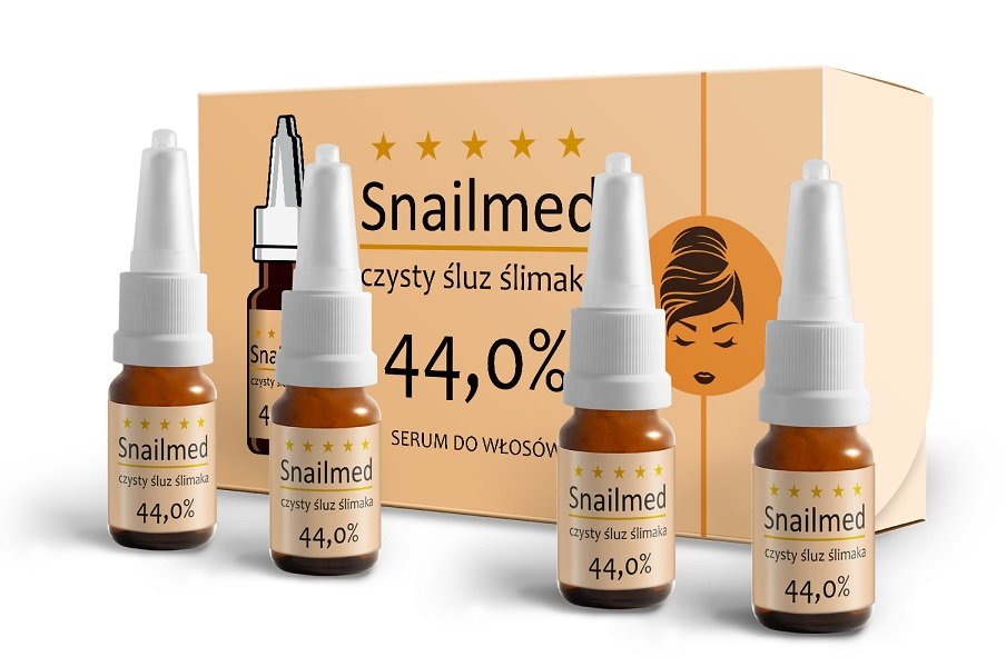 Snailmed Serum odbudowujące do włosów i skóry głowy ze śluzem ślimaka 4 x 8ml
