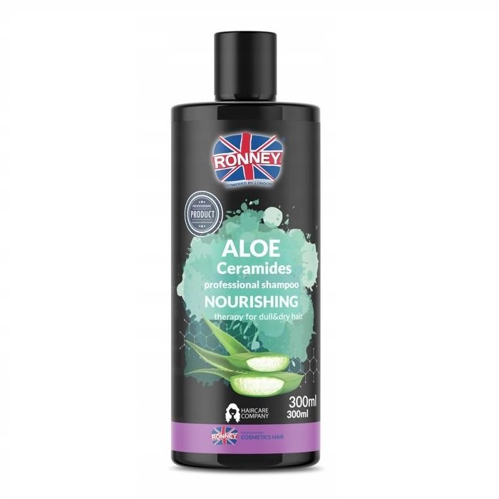 Ronney Ronney Nourshing Aloe Ceramides Szampon nawilżający do włosów matowych i suchych 300 ml