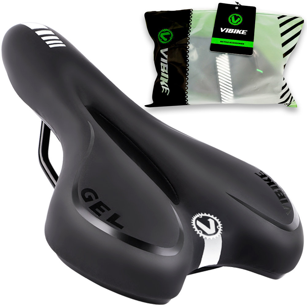 Siodełko rowerowe VIBIKE z żelową amortyzacją i odblaskami / Vibike