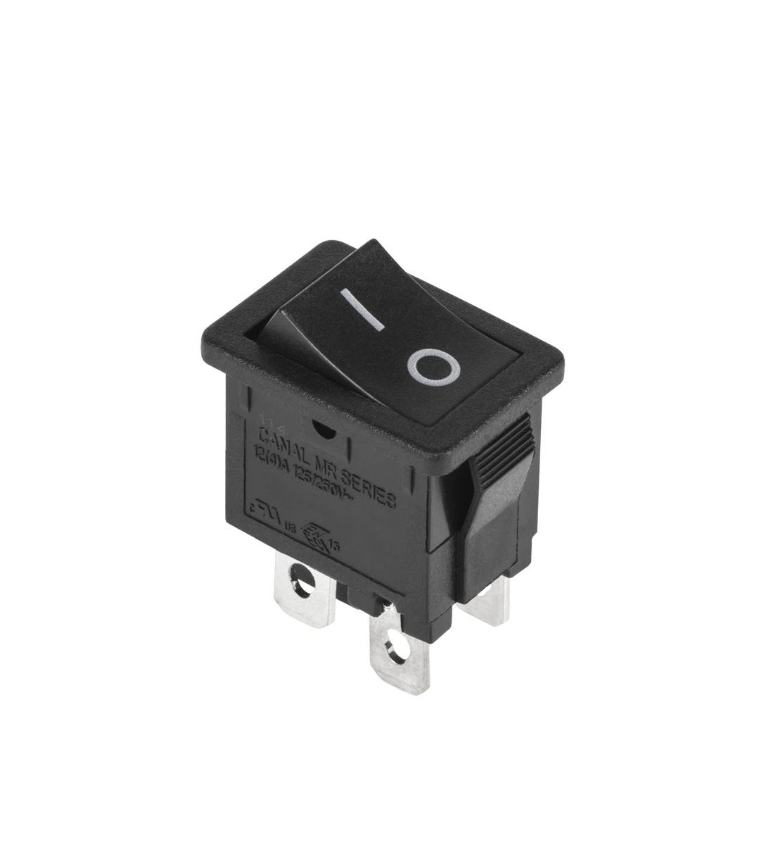 Złącze Przełącznik Kołyskowy Czarny 8A 0-1 C5N 4PI