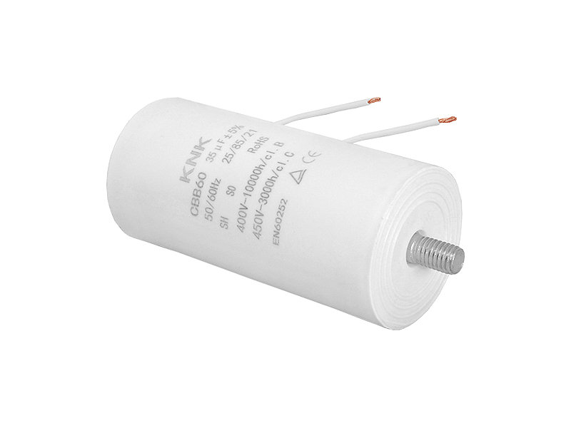 Kondensator silnikowy 35uF/450VAC z przewodem. (1LM)