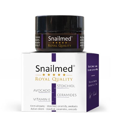 Snailmed Krem naprawczy twarz, szyja, podbródek. 30ml - Zmarszczki, Rozstępy, Niedoskonałości