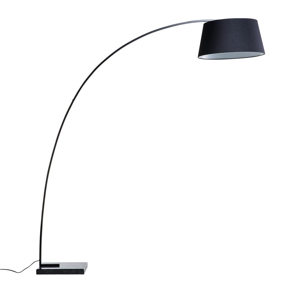 Lampa Podłogowa Metalowa Czarna Benue