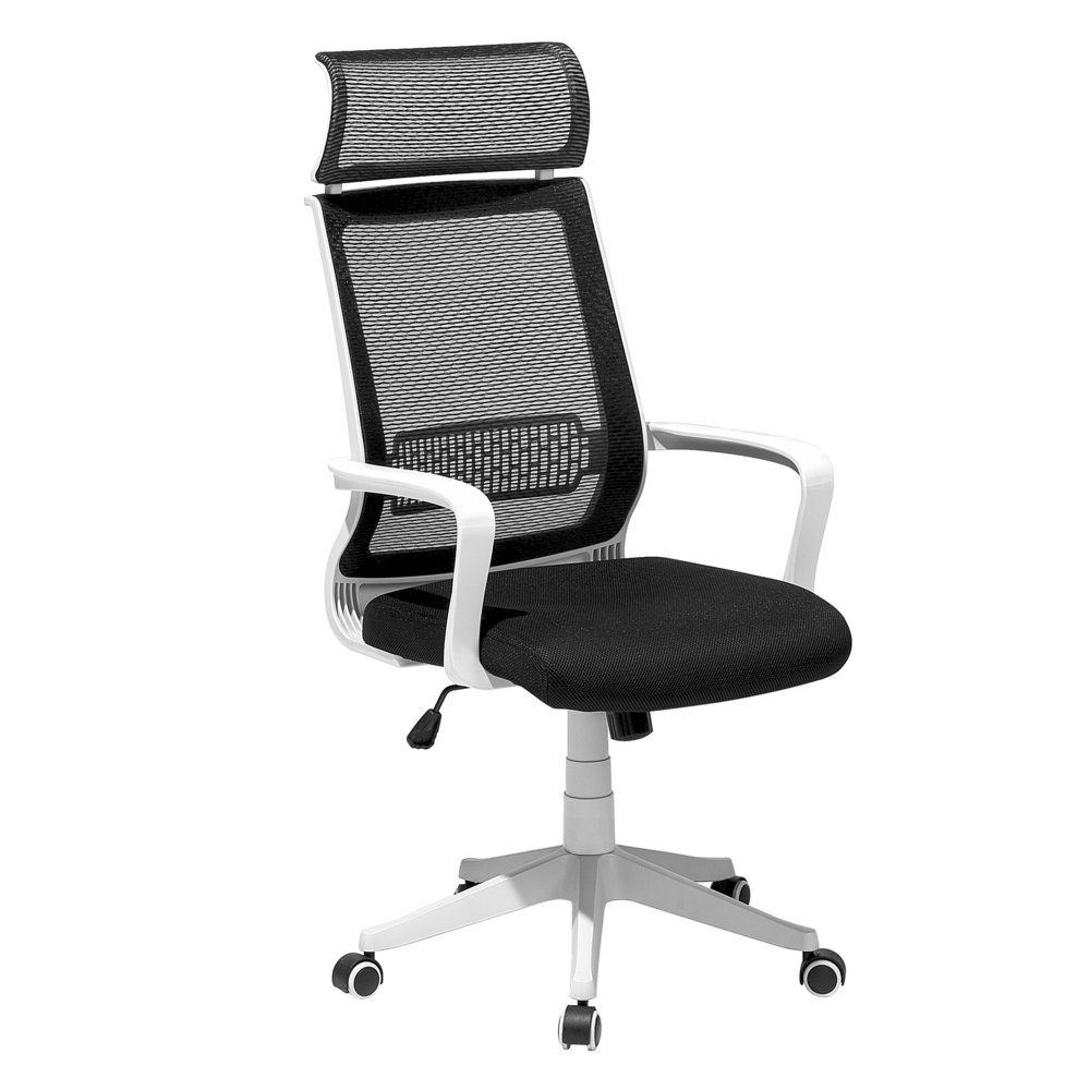 Beliani Krzesło biurowe Krzesło biurowe regulowane czarno-białe LEADER 31730