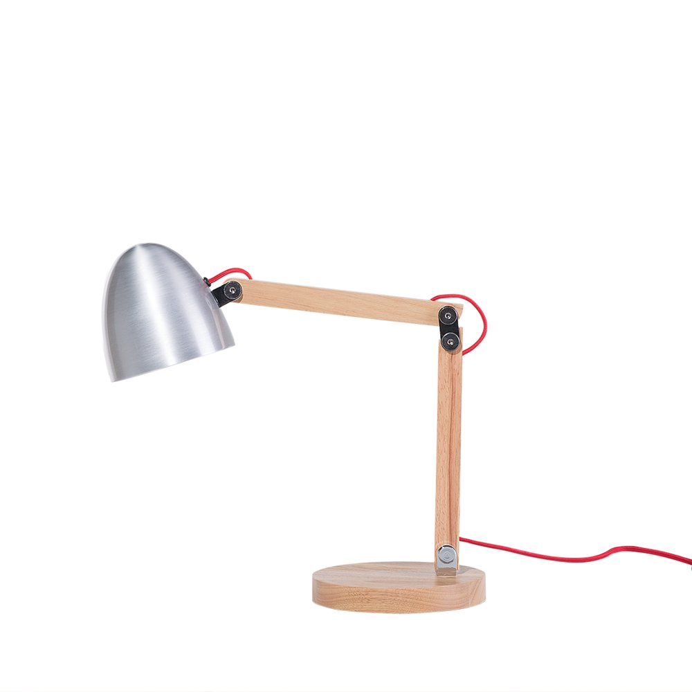 Beliani Lampka biurkowa srebrna 51645 51645