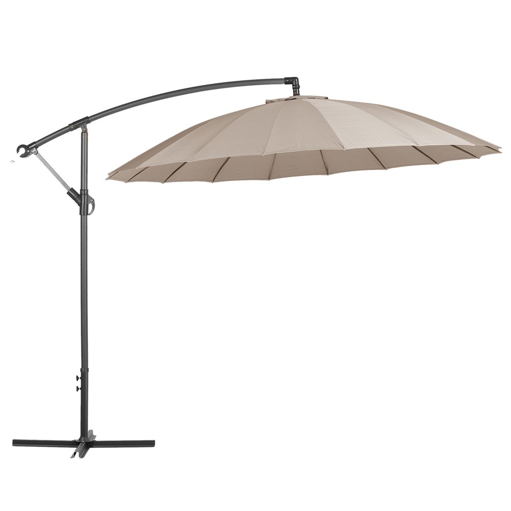 Zdjęcia - Parasol plażowy Beliani Parasol ogrodowy ⌀ 268 cm piaskowy CALABRIA II 