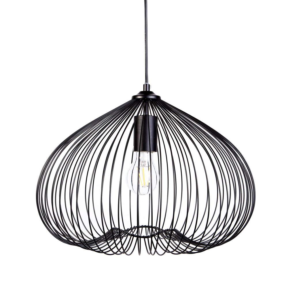 Beliani Lampa wisząca Lampa wisząca metalowa czarna TORDINO 69422