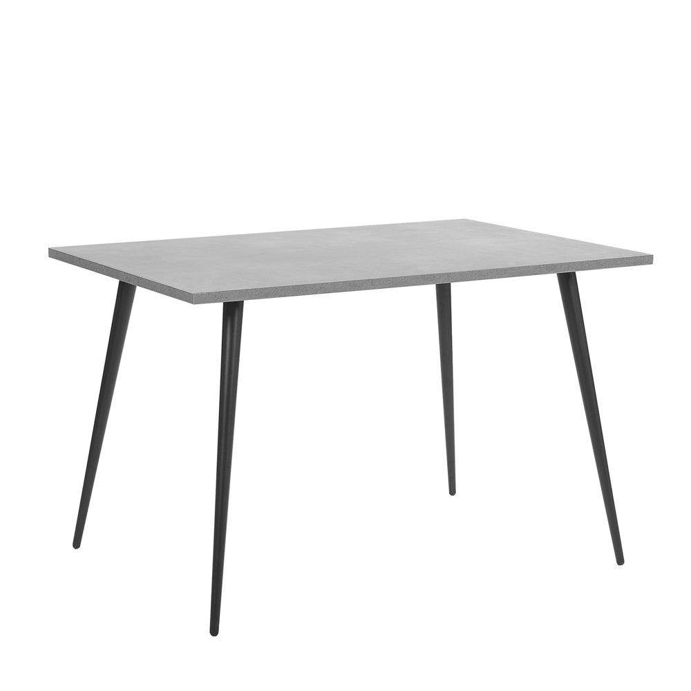 Stół Do Jadalni 120 X 80 Cm Efekt Betonu Z Czarnym Santiago