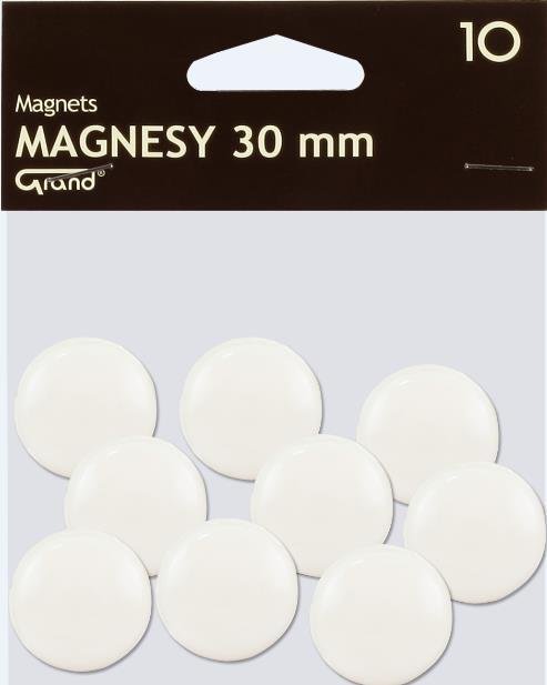 Grand Magnes 30mm biały 10szt