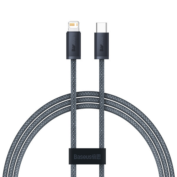 Baseus kabel do iPhone USB Typ C - Lightning 1m, Power Delivery 20W szary (CALD000016) CALD000016