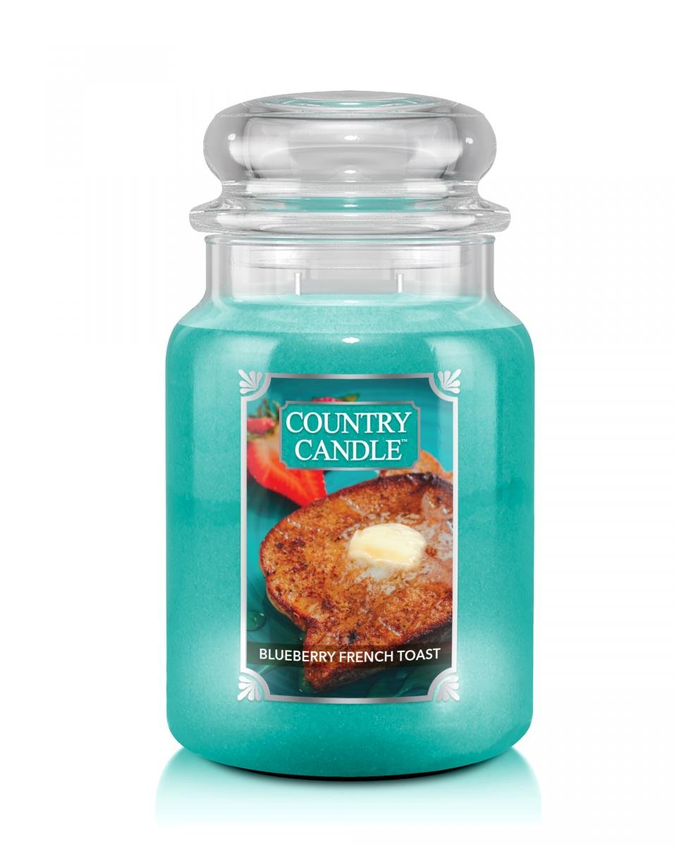 Country Candle Duża świeca z dwoma knotami Bluberry French Toast 680 g