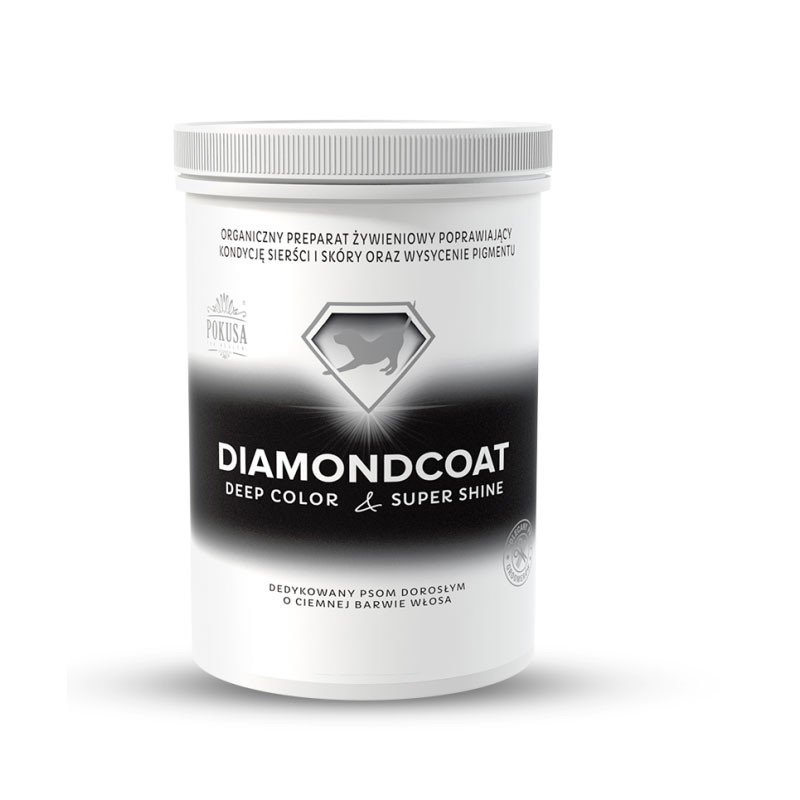 Pokusa DiamondCoat Snow White & Mix Color 1000g - poprawia kondycję skóry i sierści (dla psów o sierści białej, jasnej i mieszanej)
