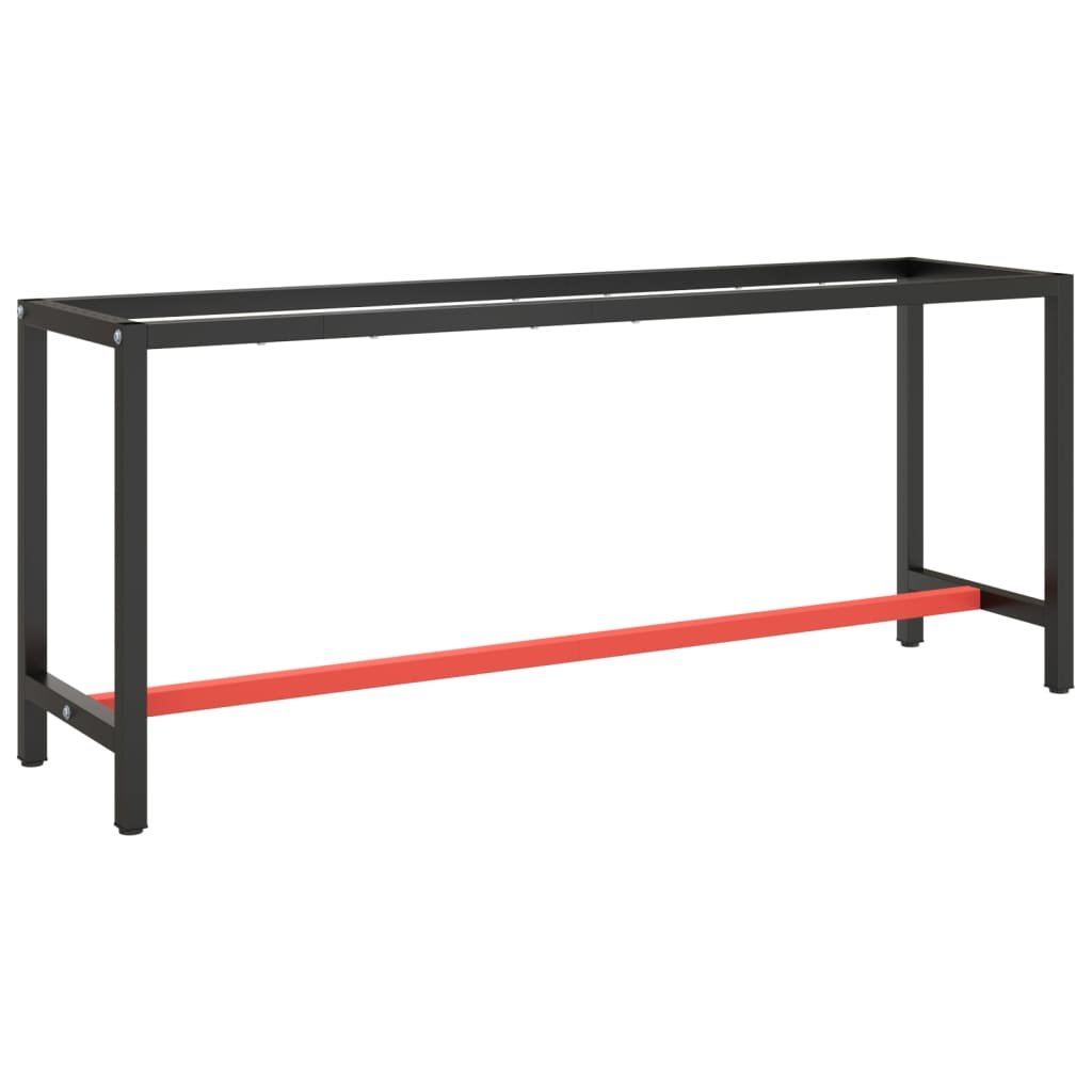 shumee Rama do stołu roboczego czerwono czarna 190x50x79 cm metal