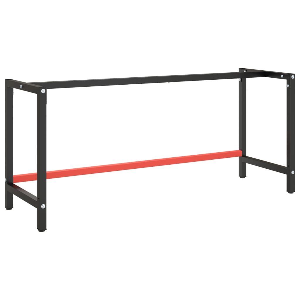 shumee Rama do stołu roboczego czerwono czarna 180x57x79 cm metal