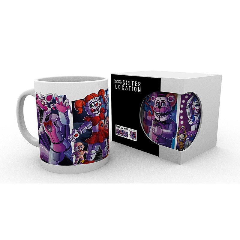Five Nights At Freddy's Five Nights AT Freddy Sister Location Characters filiżanka wielobarwne MG2052
