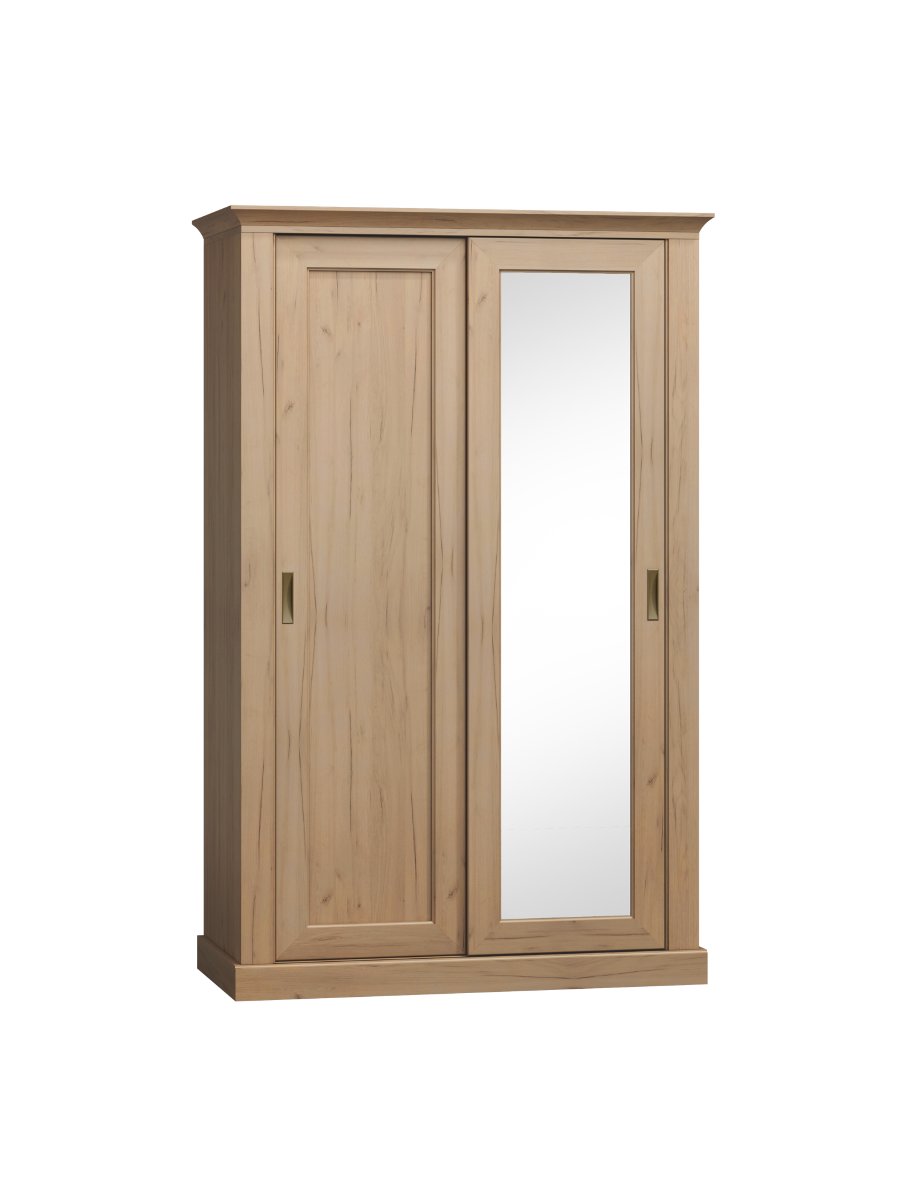 Szafa z drzwiami przesuwnymi w stylu klasycznym szary jesion VETIS
