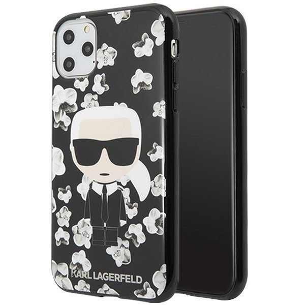 Karl Lagerfeld Iconic Karl Flower - Etui iPhone 11 Pro Max (czarny)