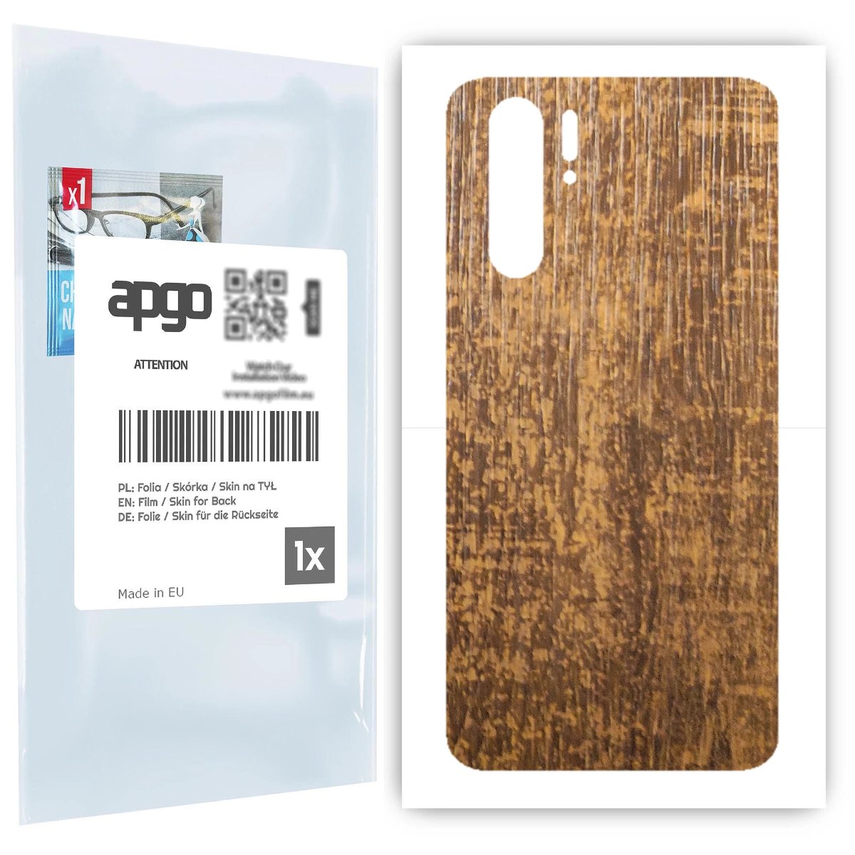 Folia naklejka skórka strukturalna na TYŁ do Huawei P30 Pro New Edition -  Drewno Dąb Stary - apgo SKINS