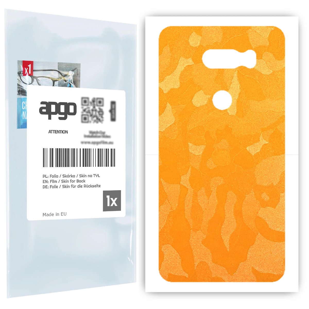 Folia naklejka skórka strukturalna na TYŁ do LG V30 -  Moro | Camo Żółty - apgo SKINS