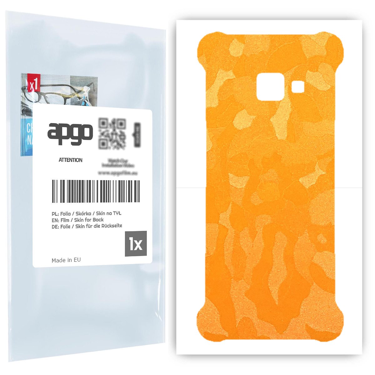 Folia naklejka skórka strukturalna na TYŁ do Samsung Galaxy Xcover 4 -  Moro | Camo Żółty - apgo SKINS