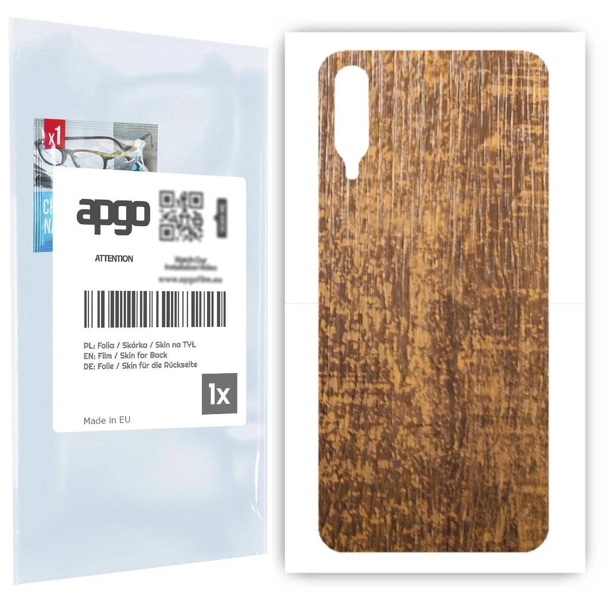 Folia naklejka skórka strukturalna na TYŁ do Samsung Galaxy A30s -  Drewno Dąb Stary - apgo SKINS