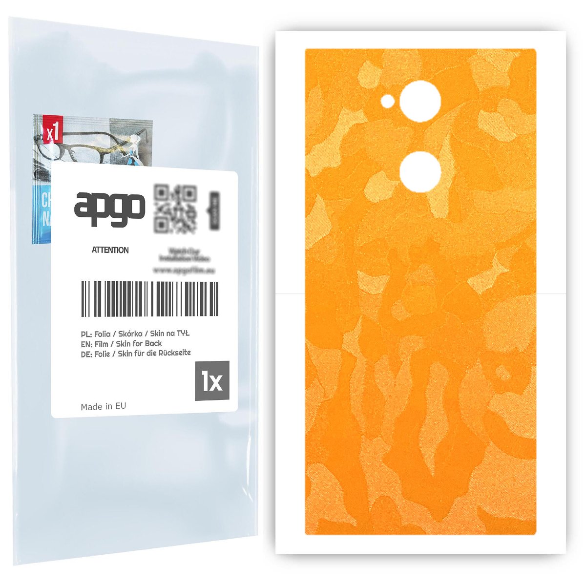 Folia naklejka skórka strukturalna na TYŁ do Sony Xperia XA2 Ultra -  Moro | Camo Żółty - apgo SKINS