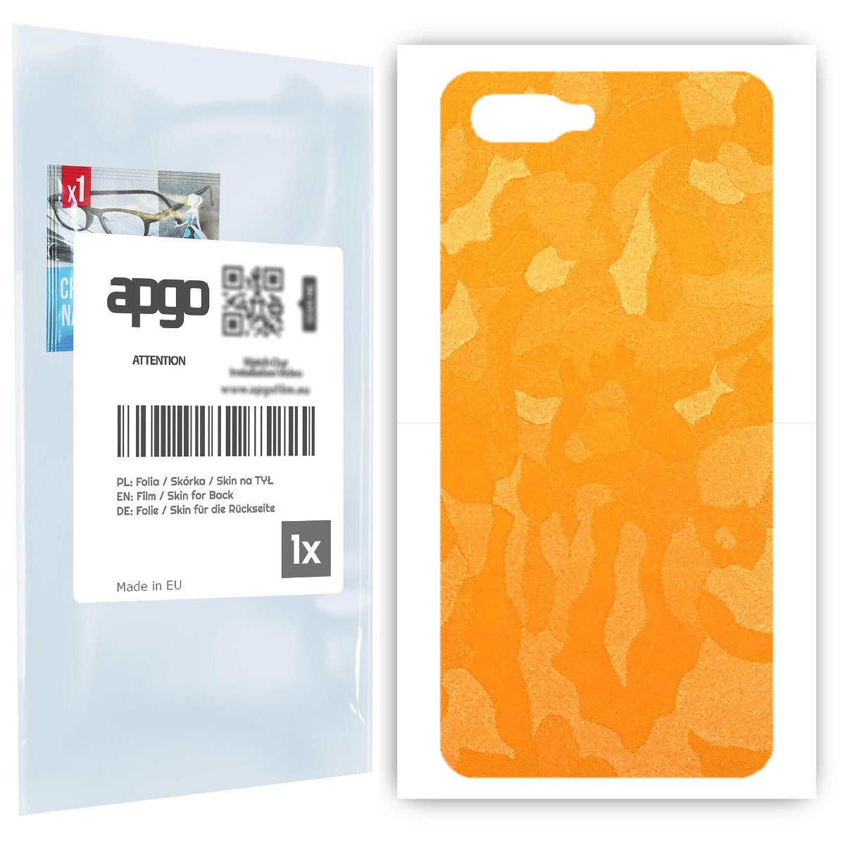 Folia naklejka skórka strukturalna na TYŁ do Oppo RX17 Neo -  Moro | Camo Żółty - apgo SKINS