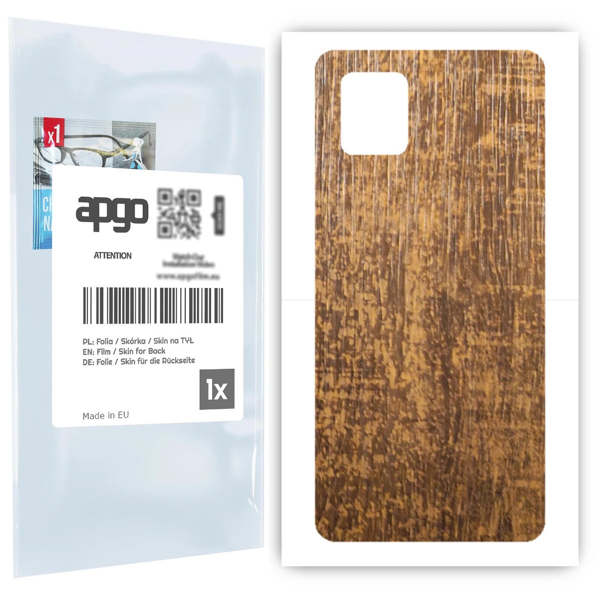 Folia naklejka skórka strukturalna na TYŁ do Samsung Galaxy Note 10 Lite -  Drewno Dąb Stary - apgo SKINS
