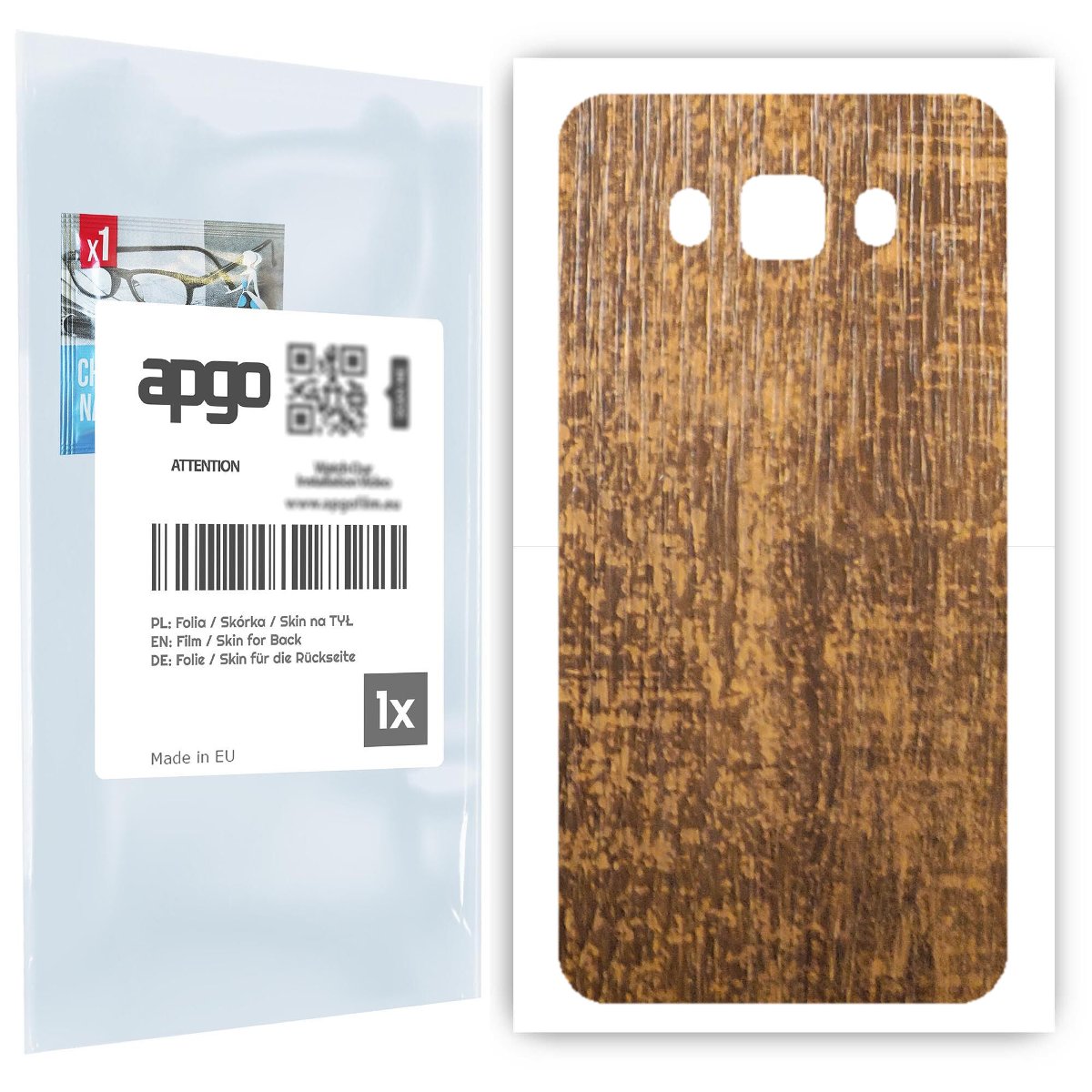 Folia naklejka skórka strukturalna na TYŁ do Samsung Galaxy J7 (2016) -  Drewno Dąb Stary - apgo SKINS