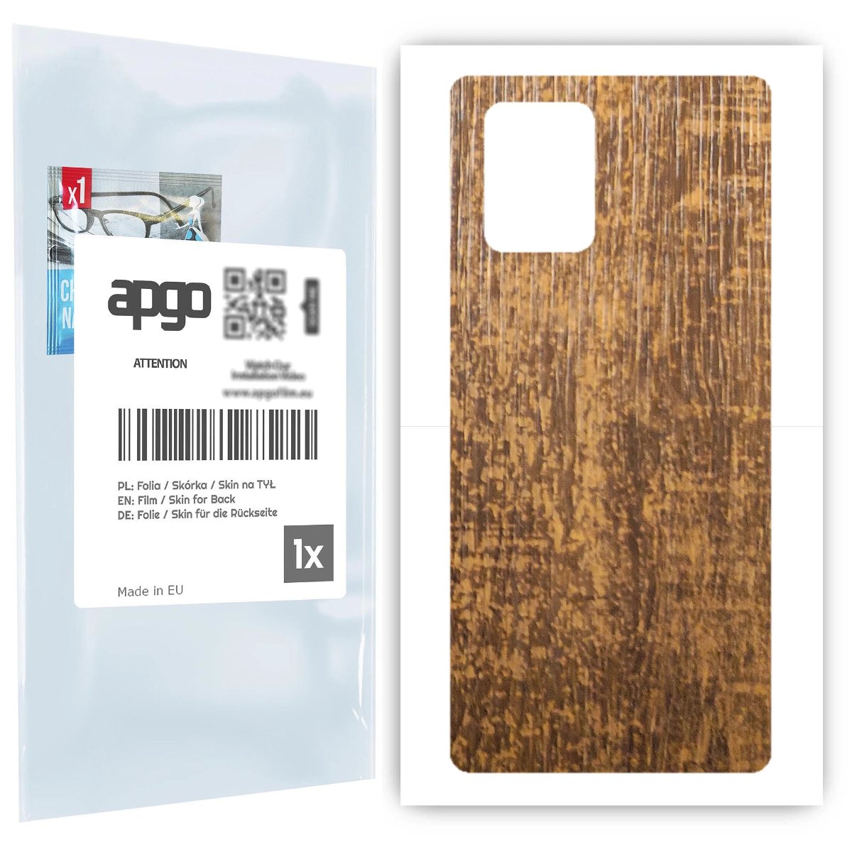 Folia naklejka skórka strukturalna na TYŁ do Samsung Galaxy S10 Lite -  Drewno Dąb Stary - apgo SKINS