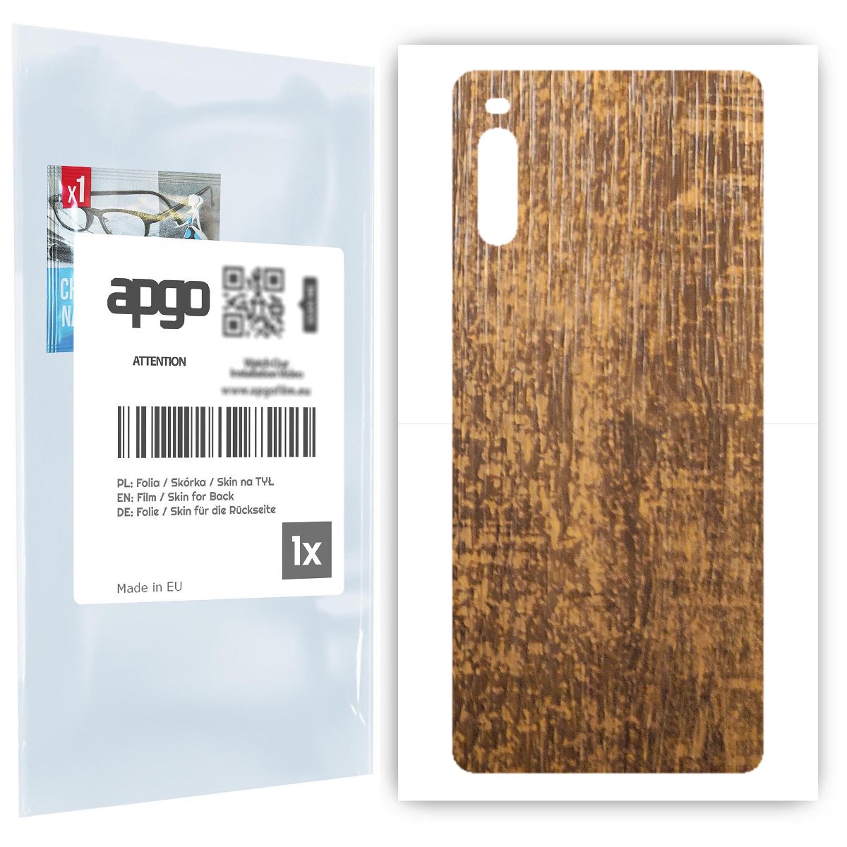 Folia naklejka skórka strukturalna na TYŁ do Sony Xperia L4 -  Drewno Dąb Stary - apgo SKINS