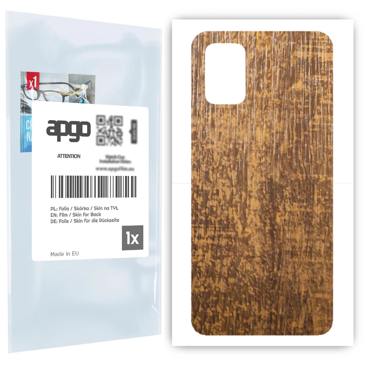 Folia naklejka skórka strukturalna na TYŁ do Samsung Galaxy M51 -  Drewno Dąb Stary - apgo SKINS
