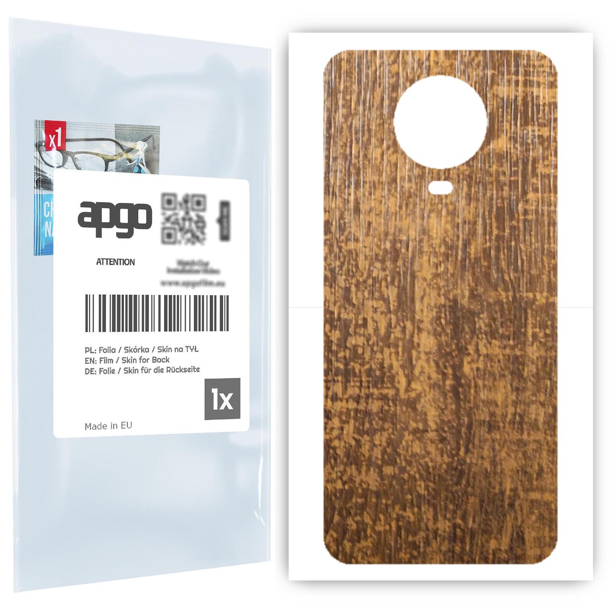 Folia naklejka skórka strukturalna na TYŁ do Nokia G20 -  Drewno Dąb Stary - apgo SKINS