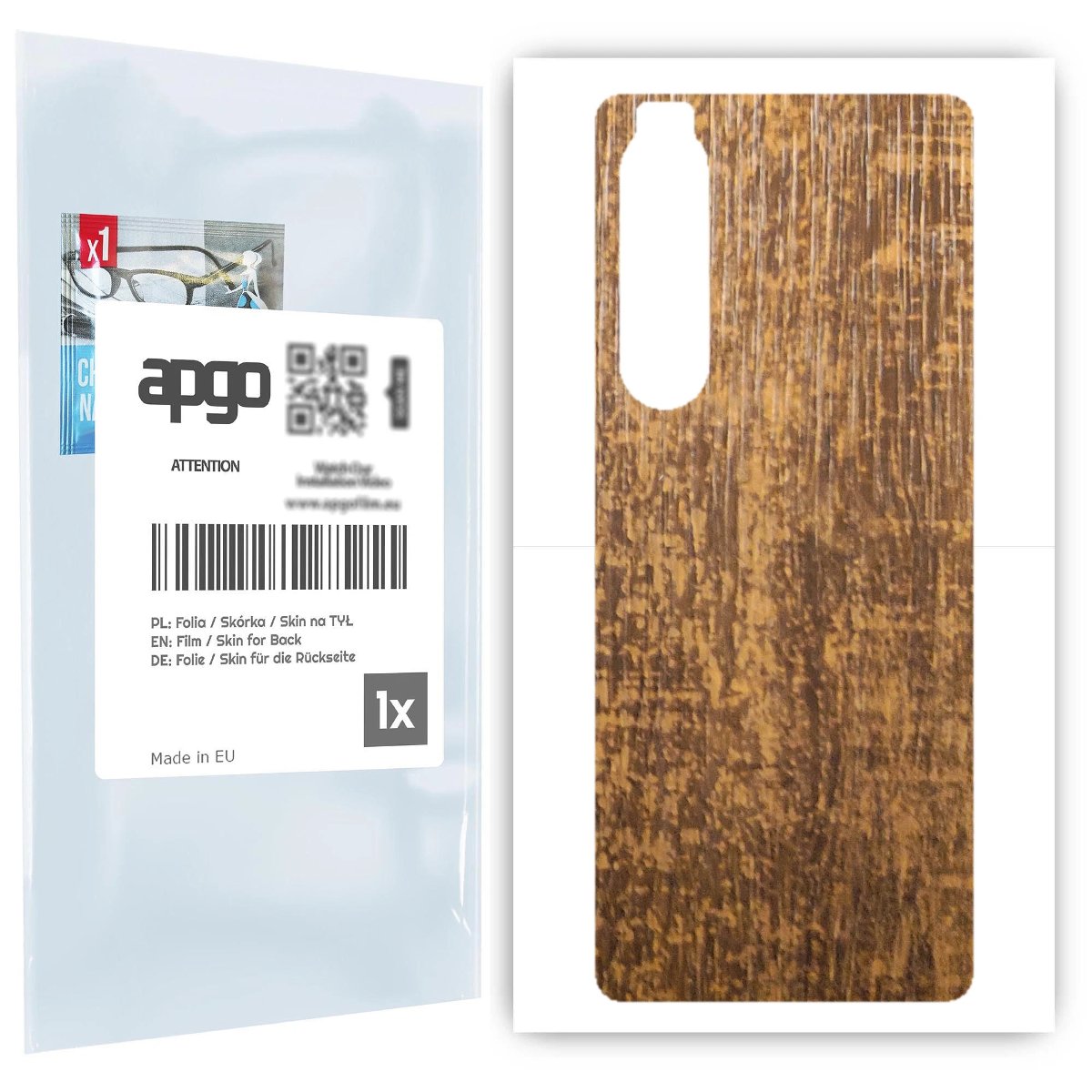 Folia naklejka skórka strukturalna na TYŁ do Sony Xperia 1 III -  Drewno Dąb Stary - apgo SKINS