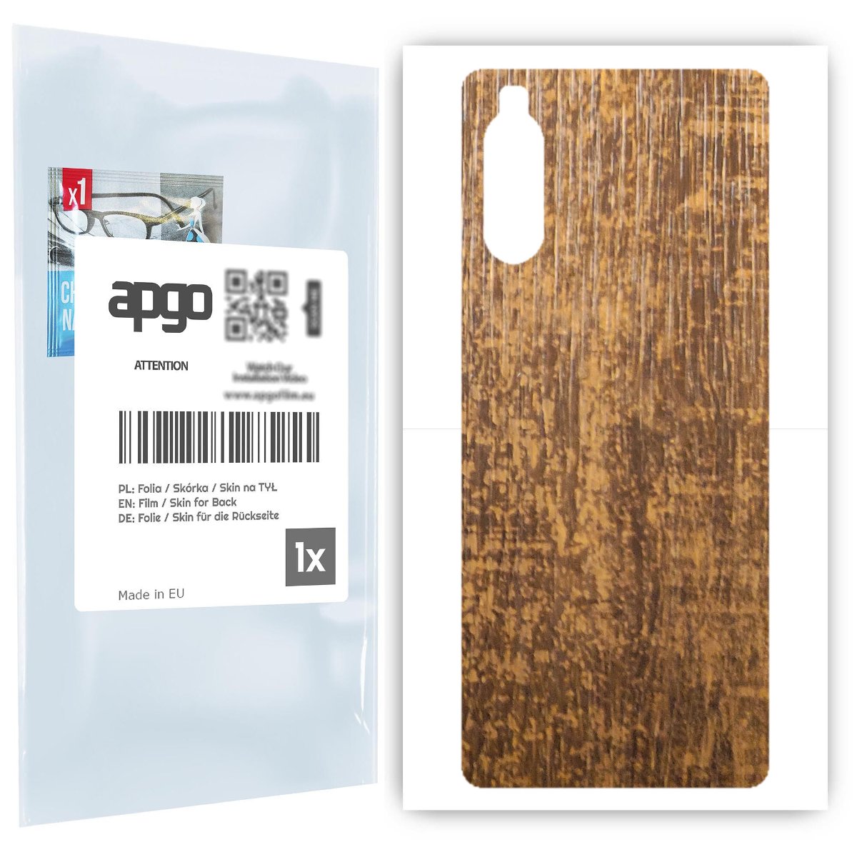 Folia naklejka skórka strukturalna na TYŁ do Sony Xperia 10 III -  Drewno Dąb Stary - apgo SKINS