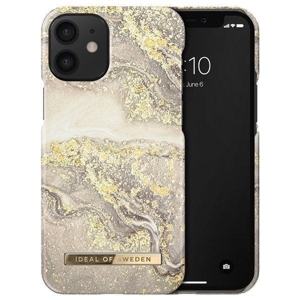 Ideal of Sweden Fashion Etui Obudowa do iPhone 12 Pro / iPhone 12 Sparkle Greige Marble IDFCSS19-I2061-121