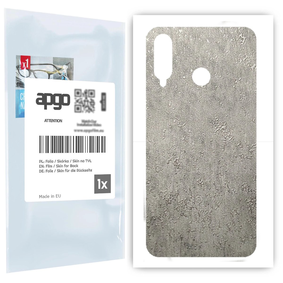 Folia naklejka skórka strukturalna na TYŁ do Huawei P30 lite -  Beton - apgo SKINS