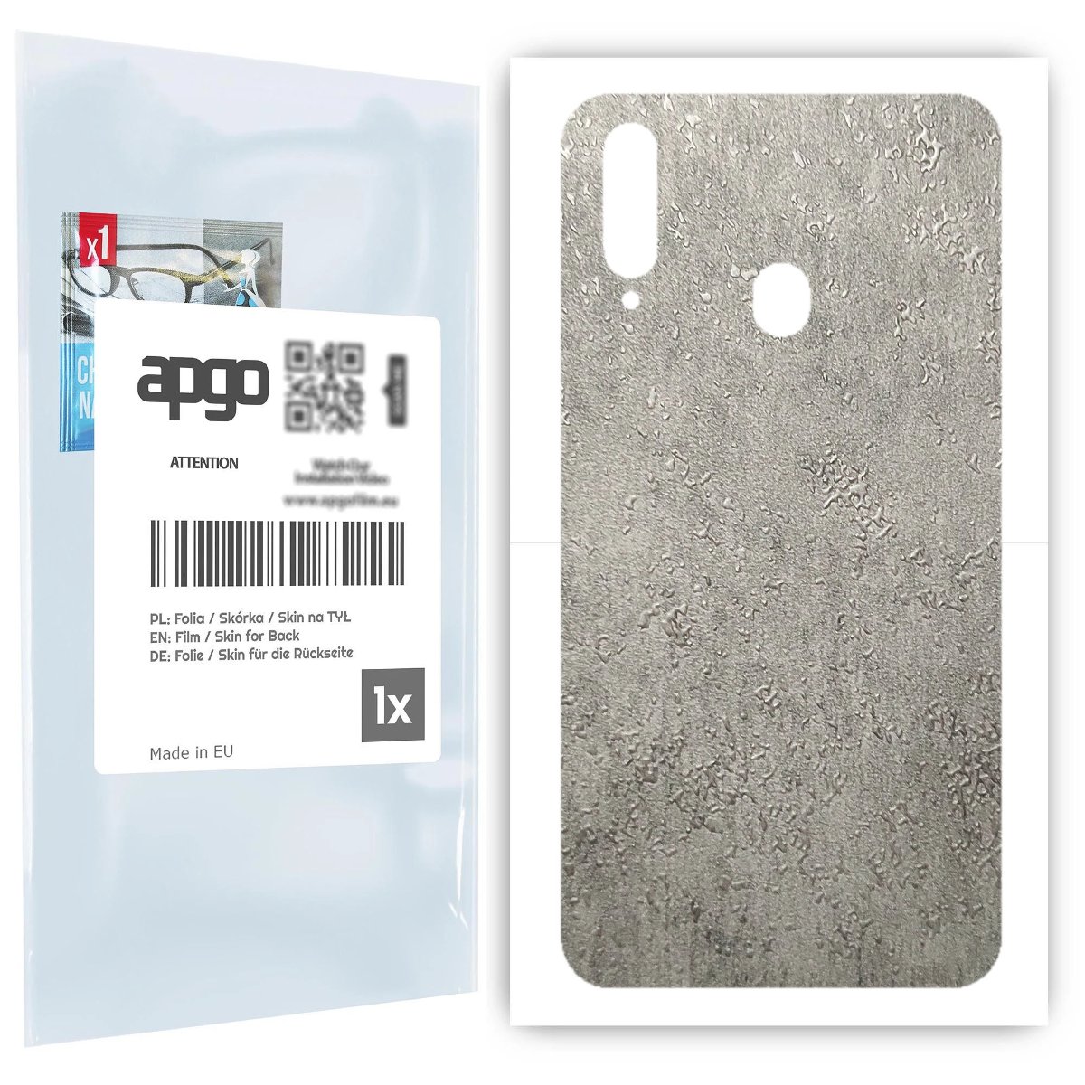 Folia naklejka skórka strukturalna na TYŁ do Samsung Galaxy A20s -  Beton - apgo SKINS