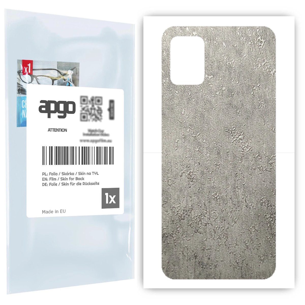Folia naklejka skórka strukturalna na TYŁ do Samsung Galaxy A31 -  Beton - apgo SKINS